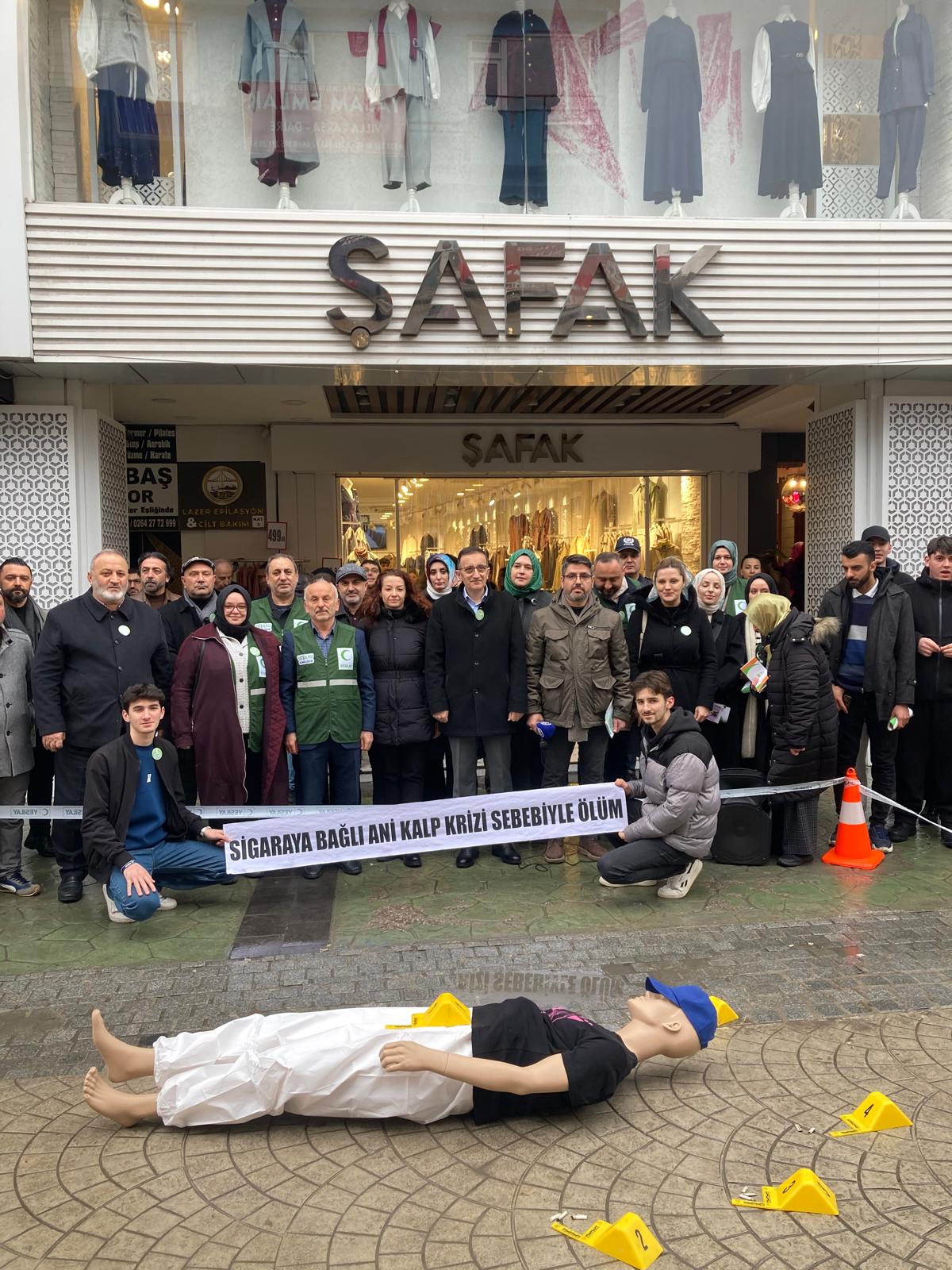 Çark Caddesi’nde sigara farkandalığı