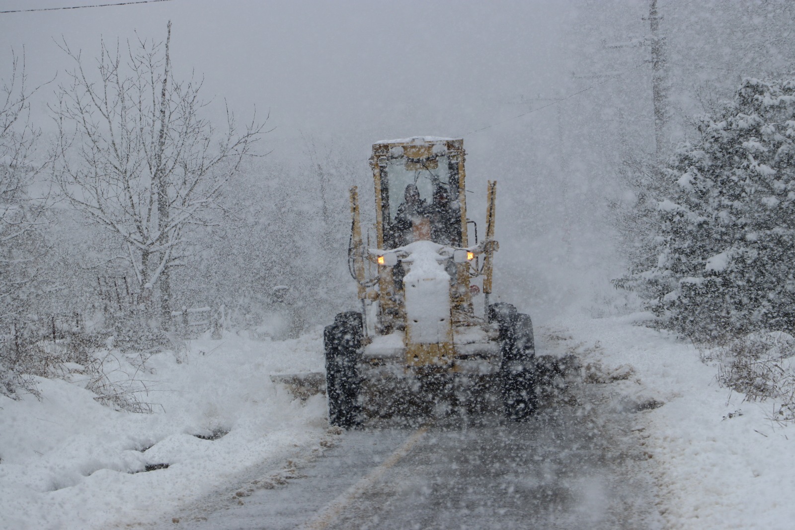 Söğütlü'de kar yağışı sorun olmadı