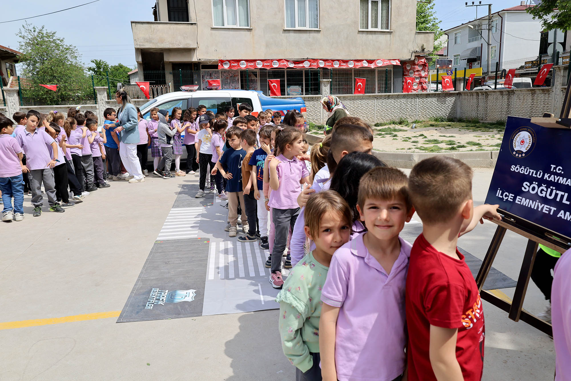 En renkli trafik etkinliği