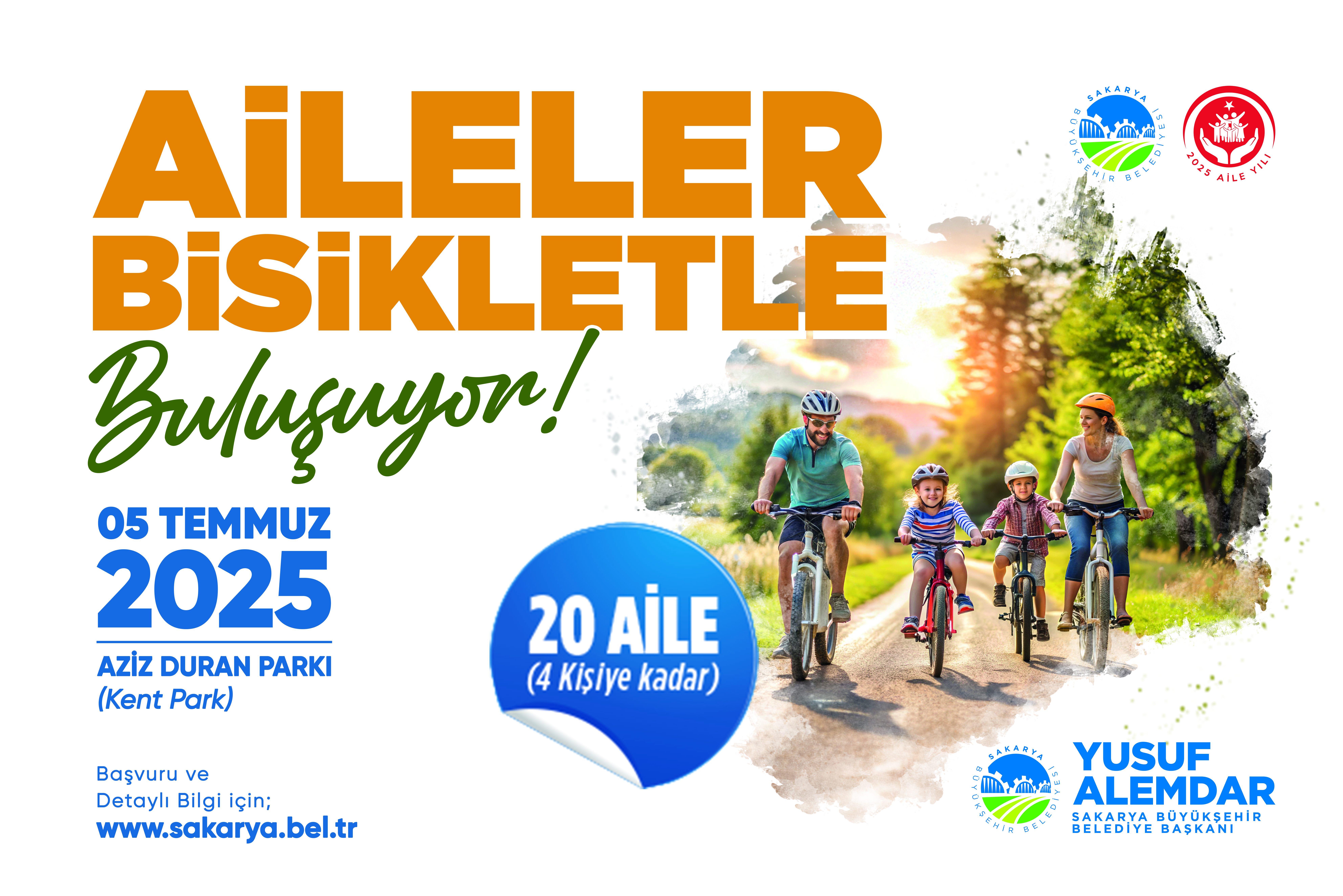 Sakarya’da pedallar ‘aile’ için dönecek