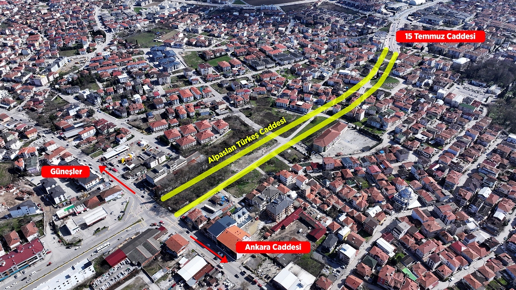 Alparslan Türkeş Caddesi’nde ilk kazma