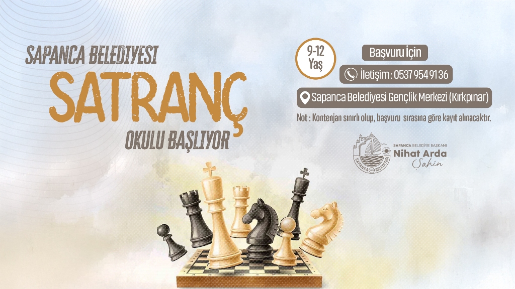 Sapanca'da Satranç Okulu Başlıyor