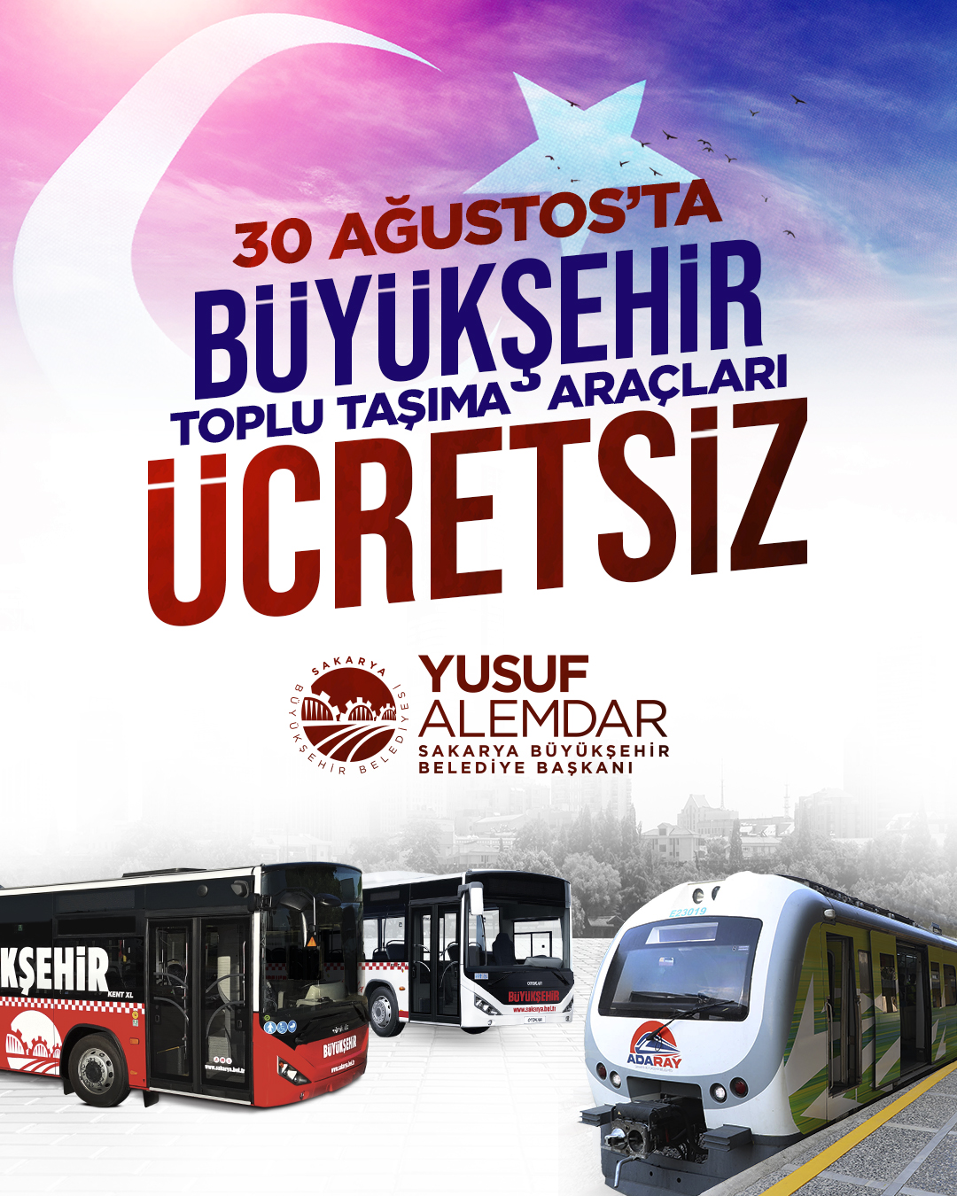 Zafer Bayramı'nda ulaşım ücretsiz
