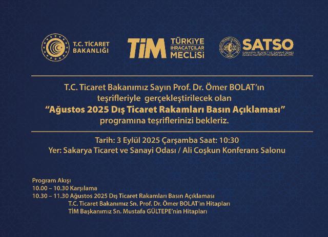 Bakan SATSO'da açıklayacak