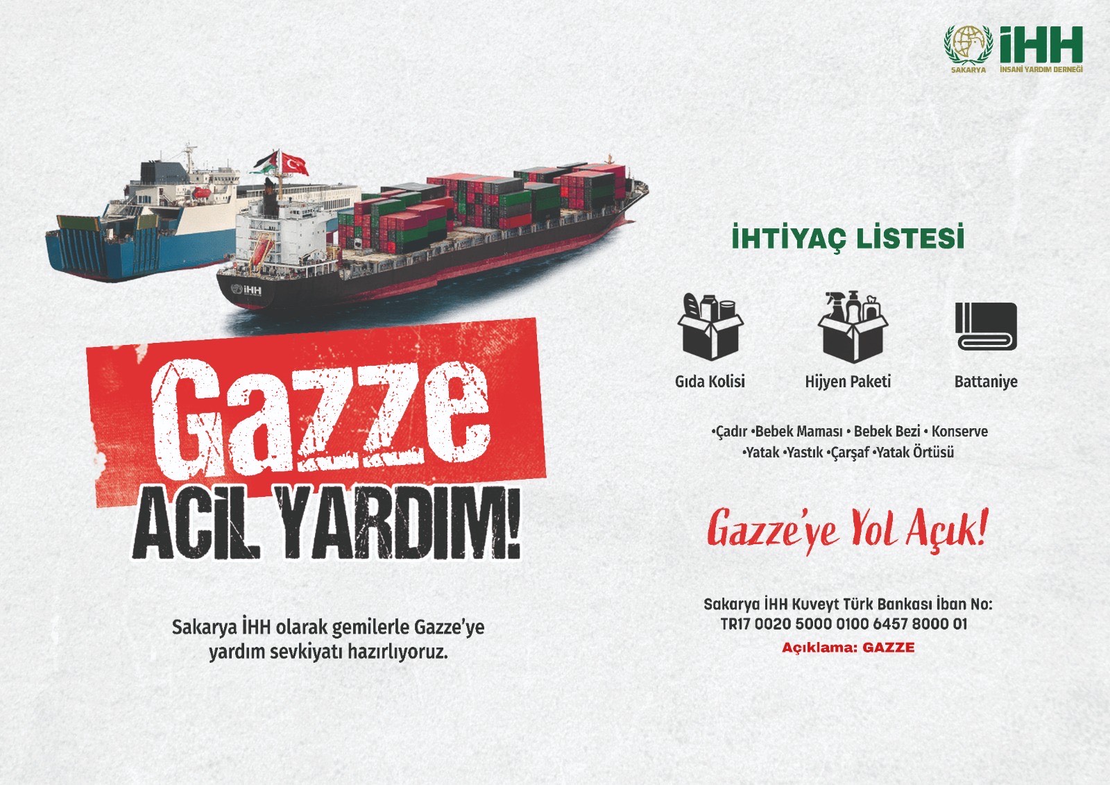 Gazze İçin Acil Yardım Seferberliği
