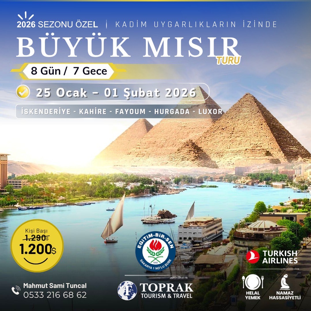 Eğitim-Bir-Sen üyelerini Mısır'a götürecek