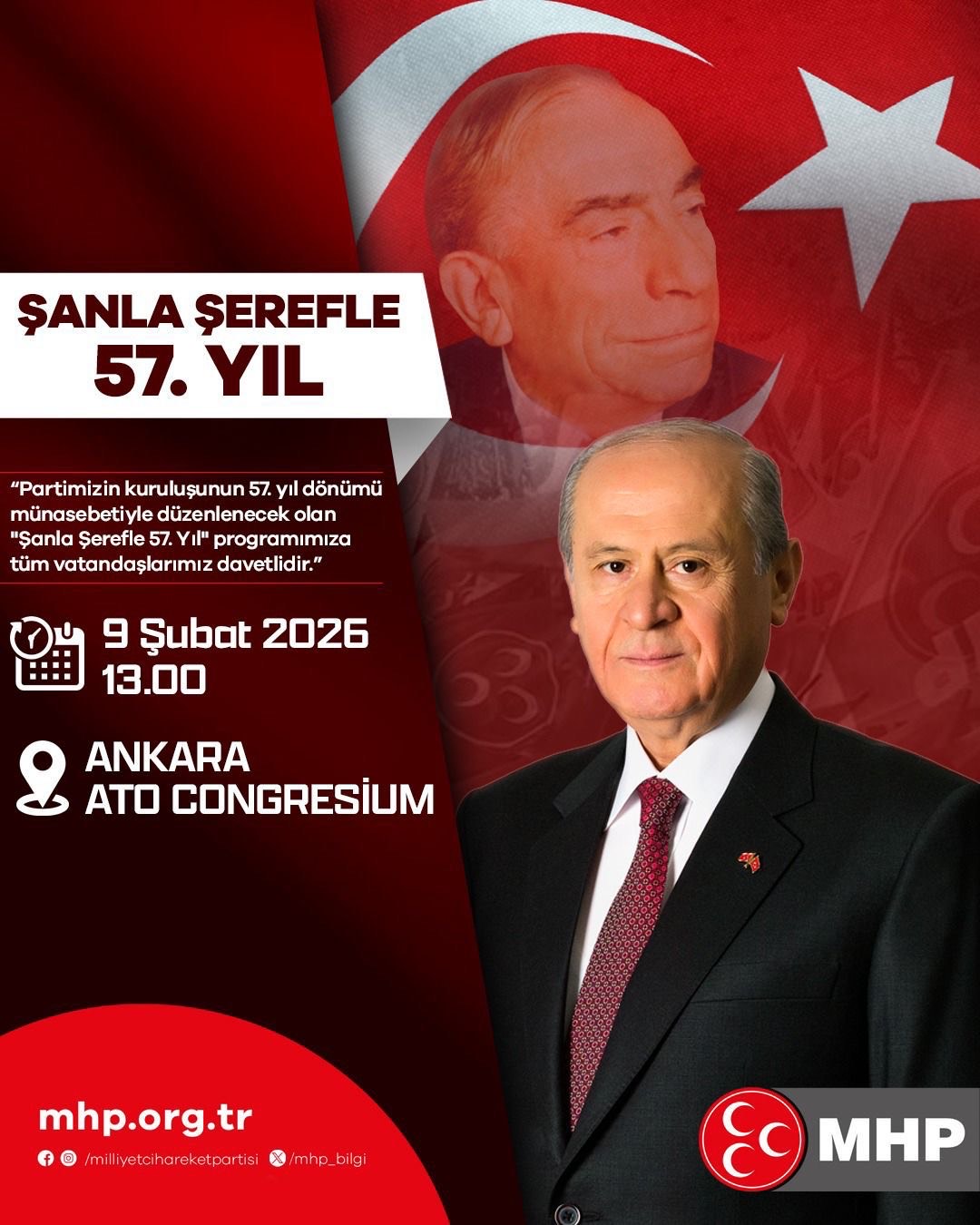 MHP'de 75.yıl heyecanı