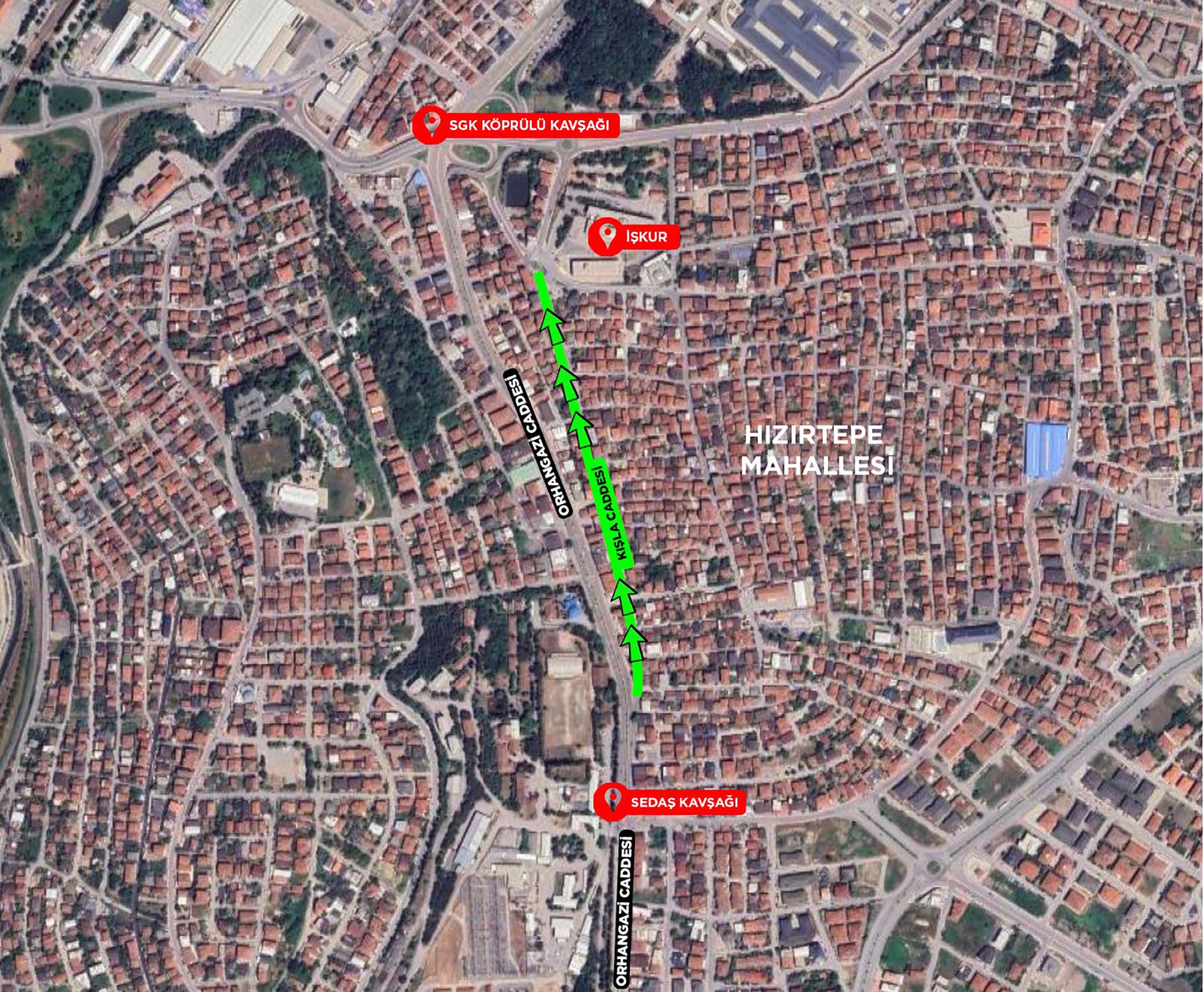 Kışla Caddesi’nde trafik akışı değişti