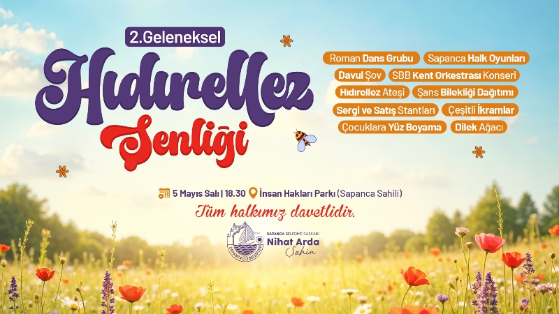 Sapanca’da Hıdırellez Coşkusu Yaşanacak