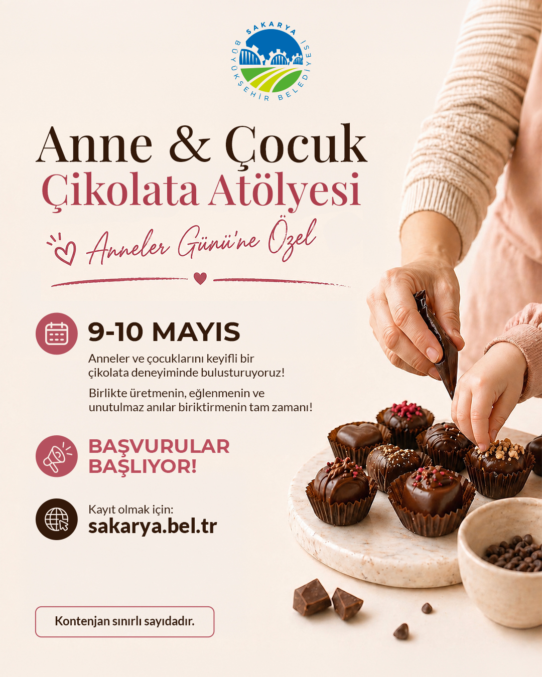 Anne-Çocuklar için Çikolata Atölyesi