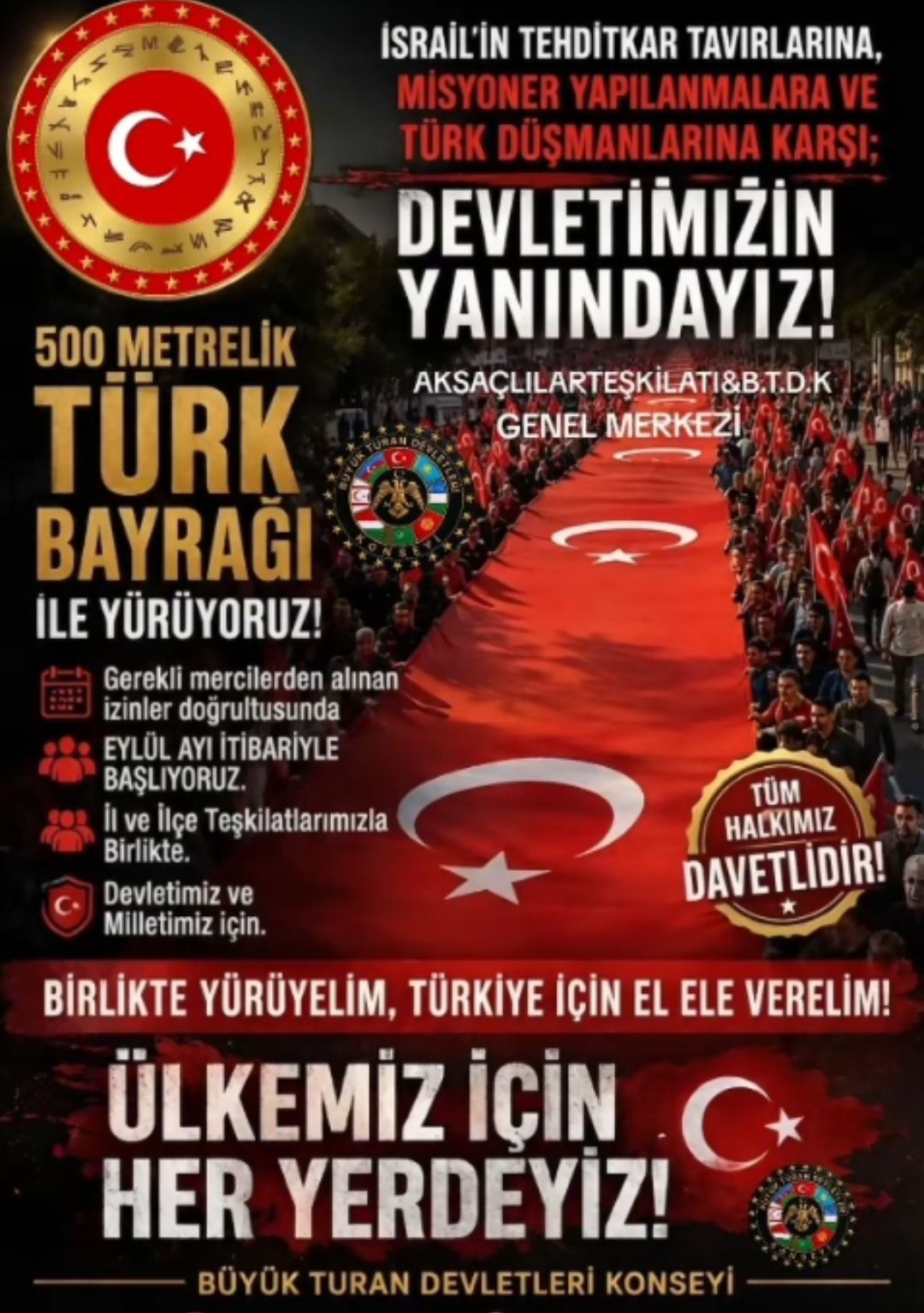 Binlerce kişi aynı bayrağın altında buluşacak